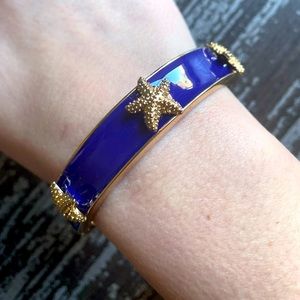 Vintage Hinge Enamel Starfish Bracelet